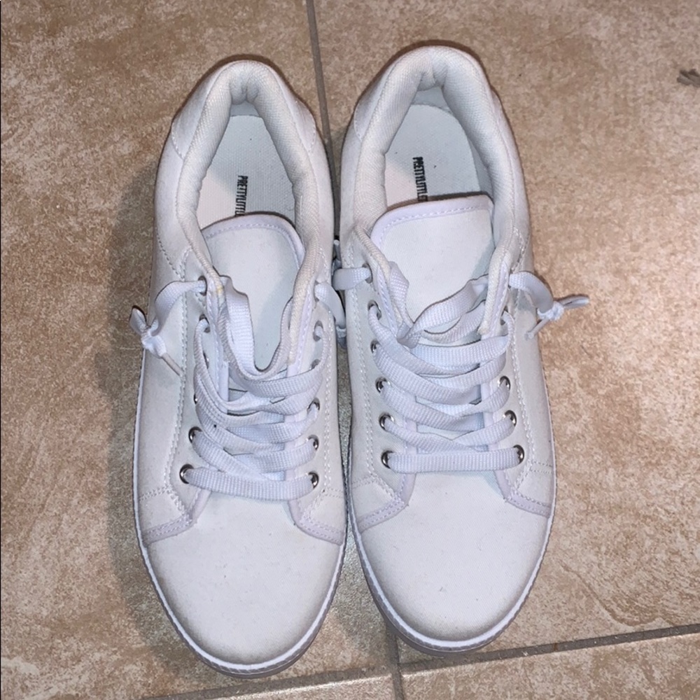 White platform shoes